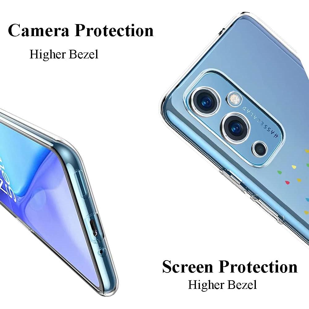 Funda Unov TPU Transparente para OnePlus 9 5G 6.5" Dinosaurio Arcoíris