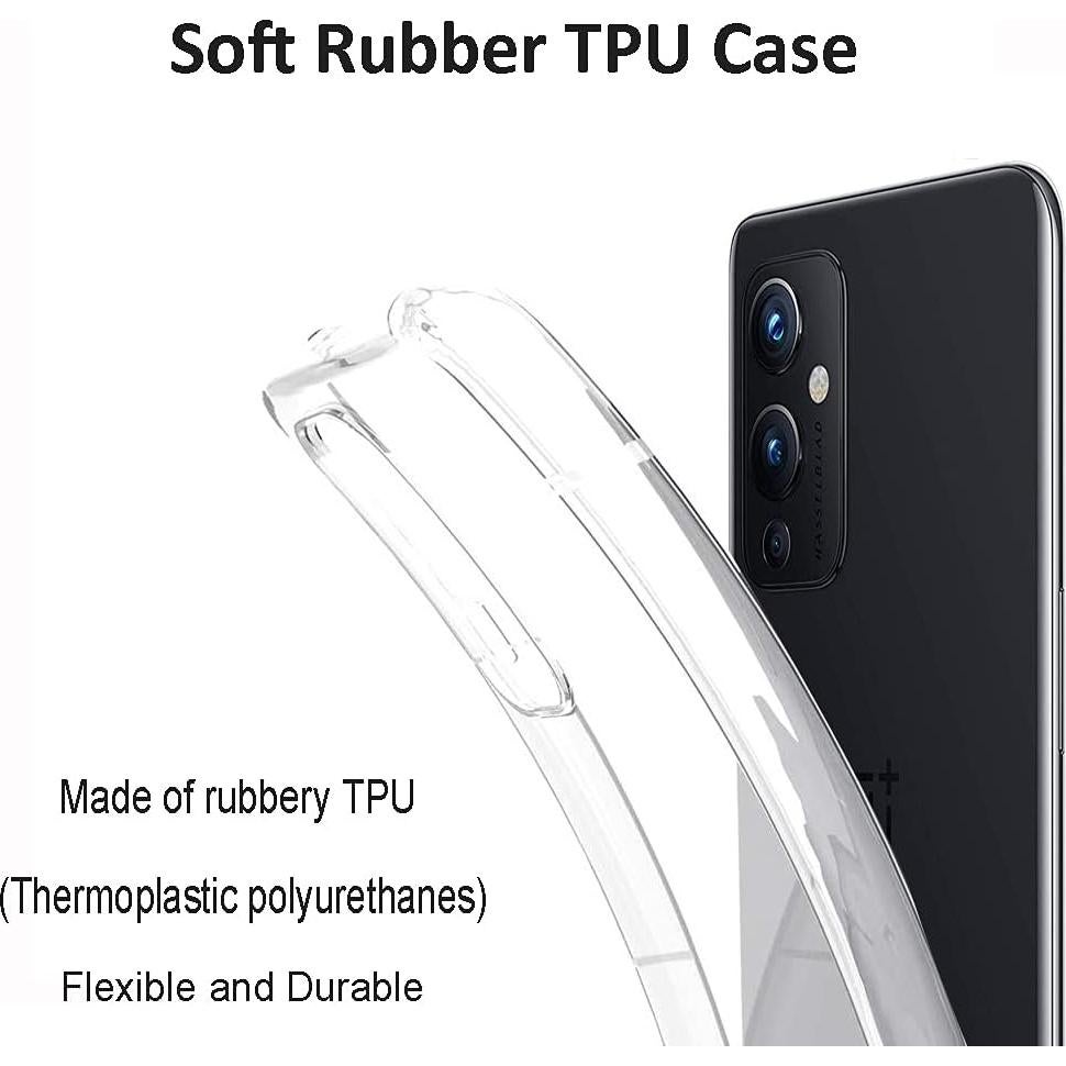 Funda Unov TPU Transparente para OnePlus 9 5G 6.5" Dinosaurio Arcoíris
