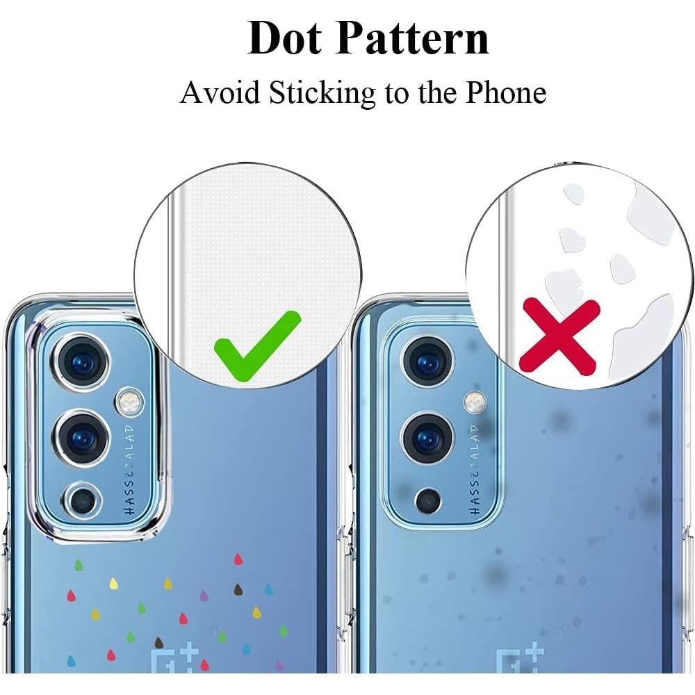 Funda Unov TPU Transparente para OnePlus 9 5G 6.5" Dinosaurio Arcoíris