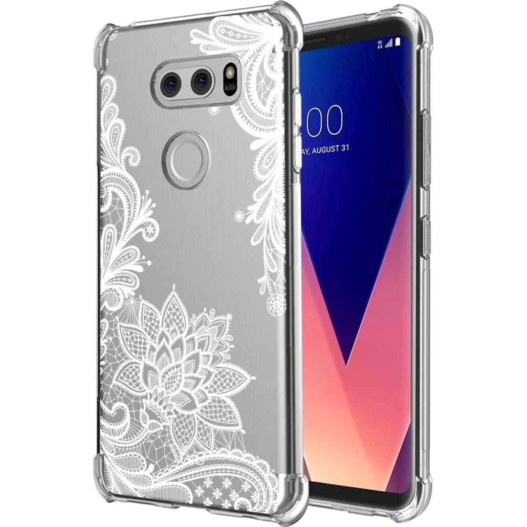 Funda TPU Transparente Floral para LG V30/V30s/V30 Plus/V35