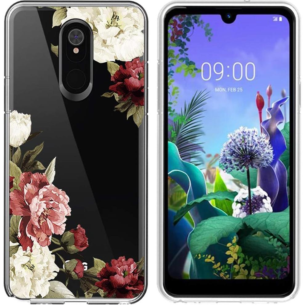 Funda TPU Transparente Floral para LG Stylo 5/5X/5V/5 Plus