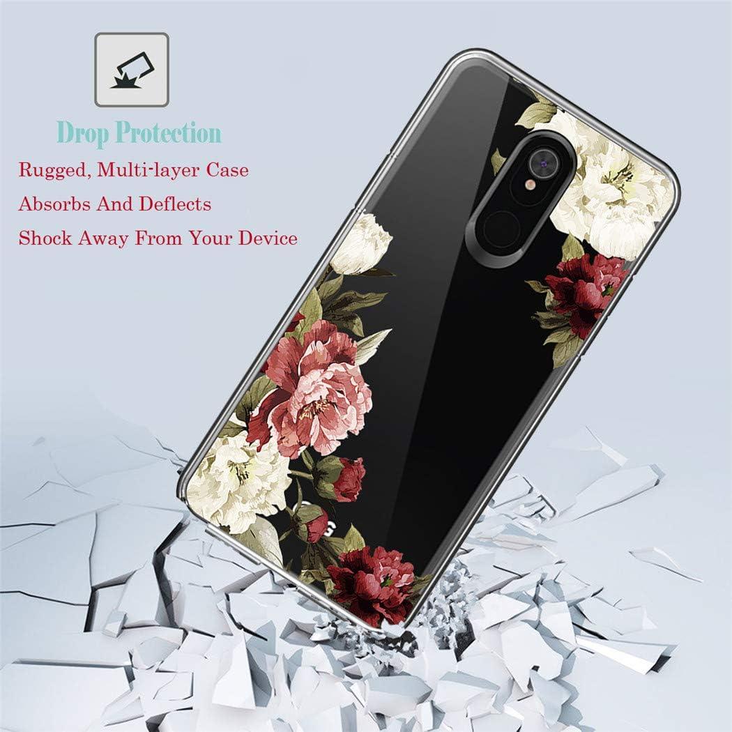 Funda TPU Transparente Floral para LG Stylo 5/5X/5V/5 Plus