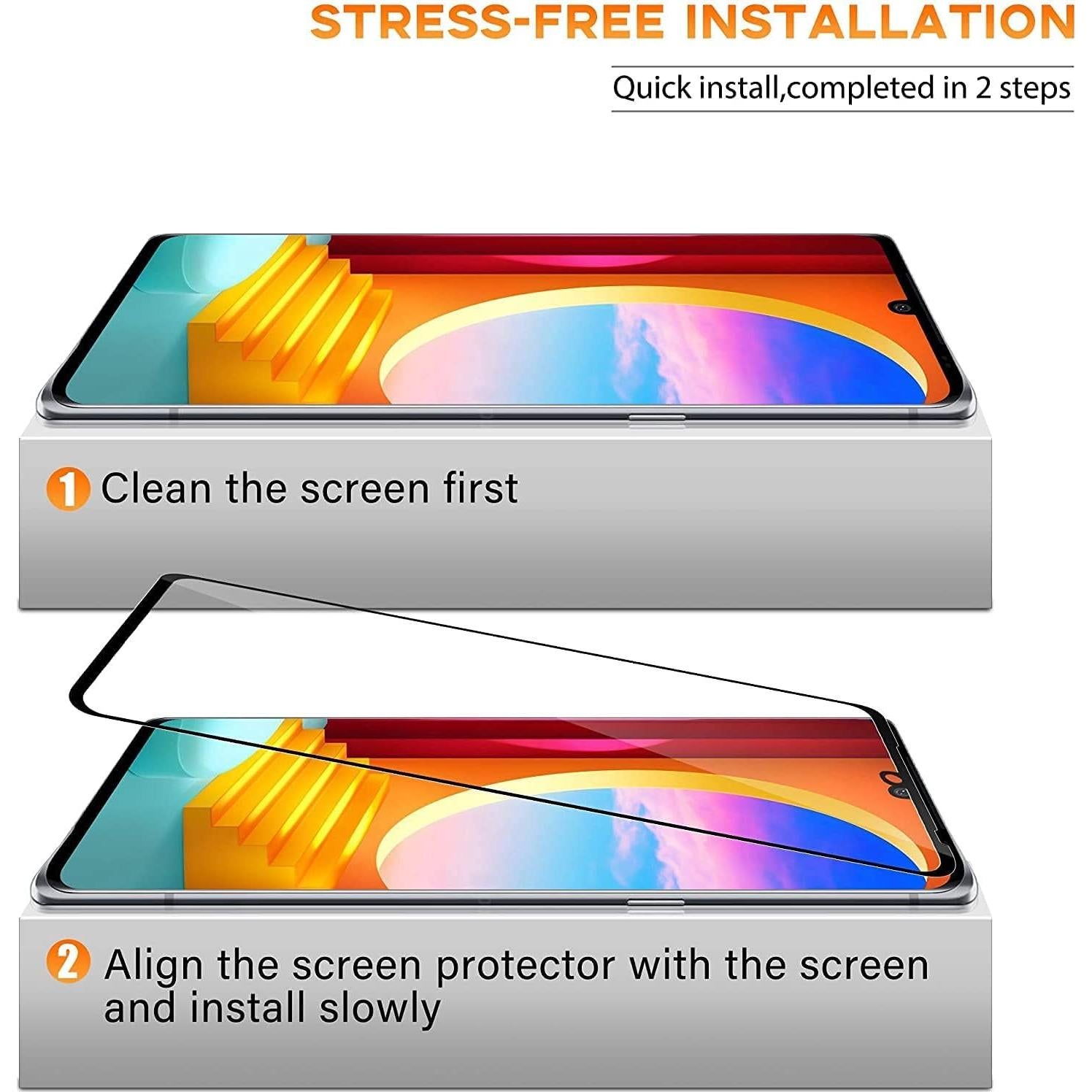 Protector de Pantalla Vidrio Templado LG Velvet 2 Piezas 9H