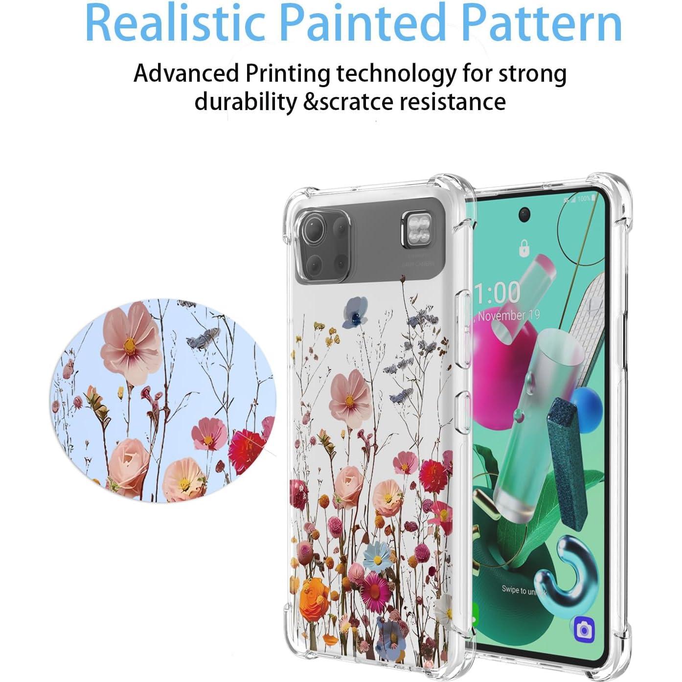 Funda Floral LG K92 5G TPU Transparente Antigolpes