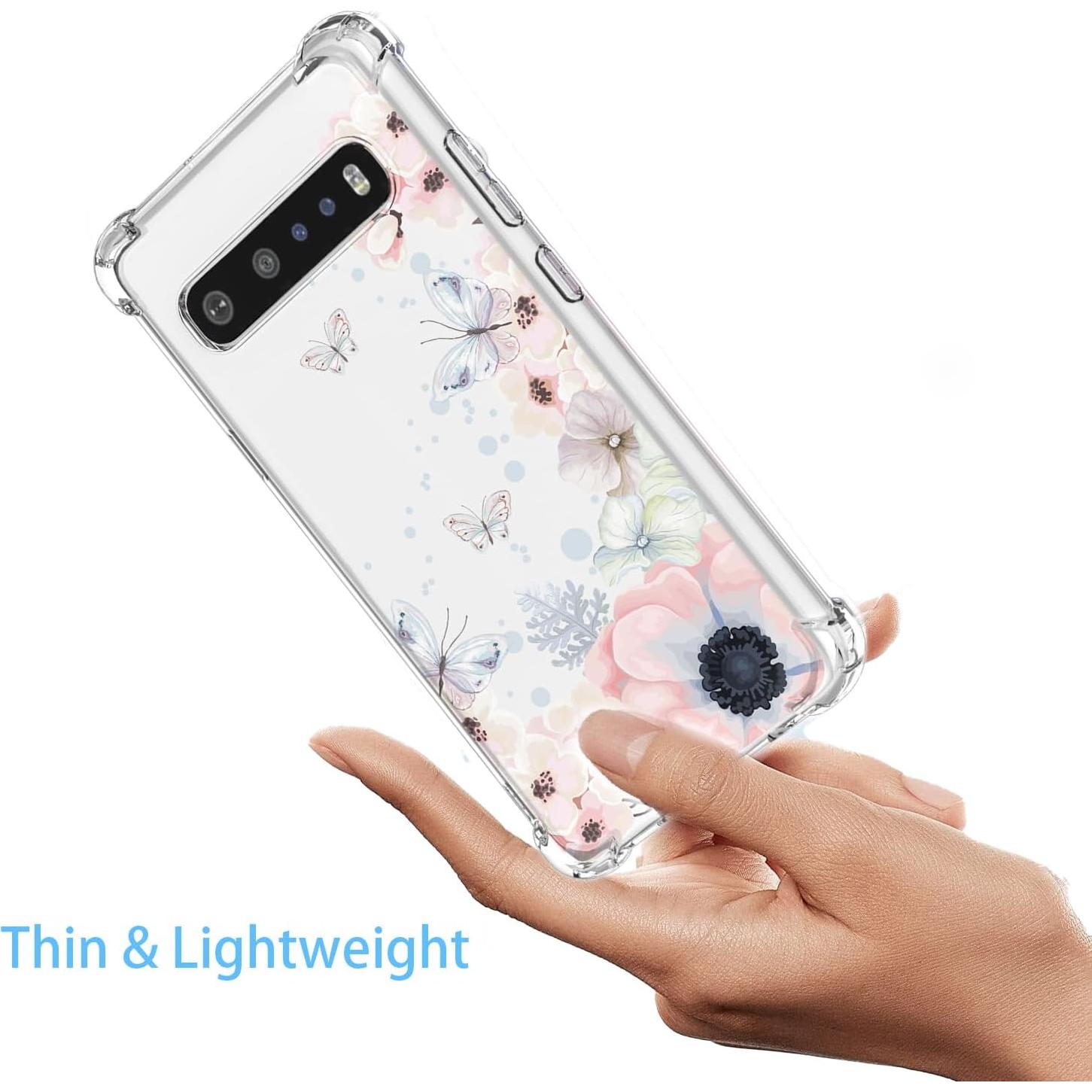 Funda Protectora LG V60 ThinQ / G9 Floral Rosa Antigolpes