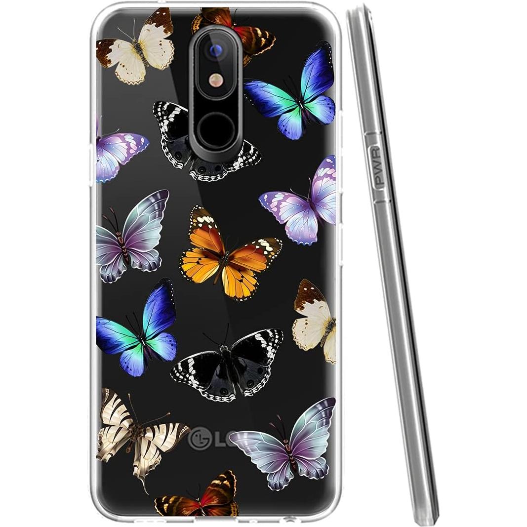 Funda Bumper Flexible TPU para LG Stylo 4/4 Plus/Q Stylus - Mariposa