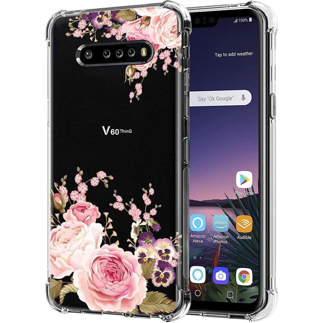 Funda Bumper Flexible TPU Rosa para LG V60 ThinQ 5G