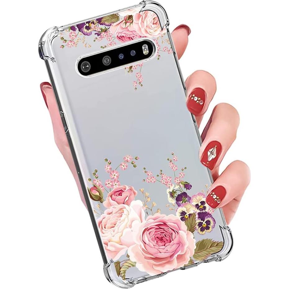 Funda Bumper Flexible TPU Rosa para LG V60 ThinQ 5G