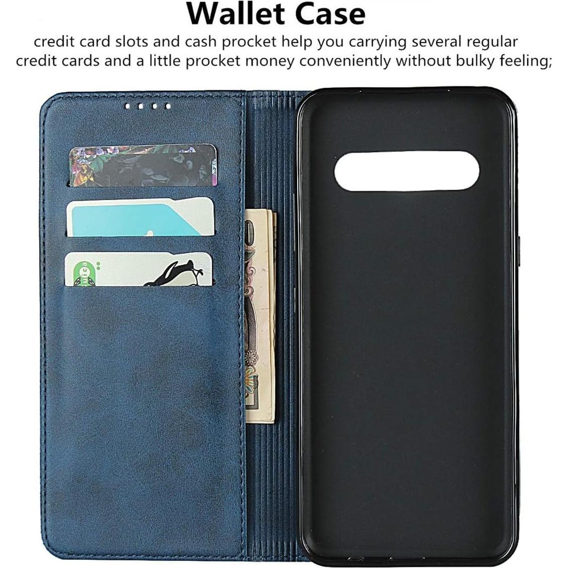 Funda iCoverCase para LG V60 ThinQ 5G - Cuero PU Magnético Azul