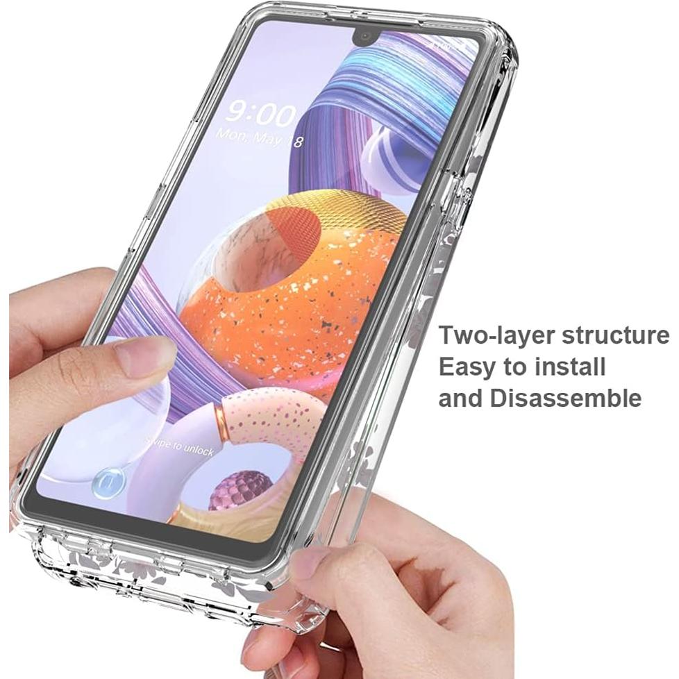 Funda protectora LG Stylo 6 Sidande, floral, TPU, clara