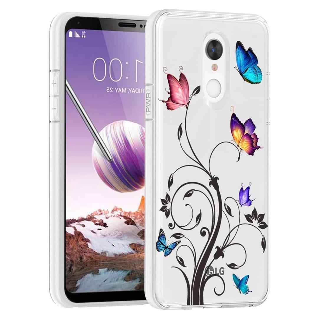 Funda Transparente TPU para LG Stylo 4/4 Plus/Q Stylus - Mariposa
