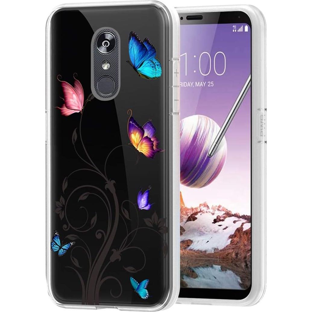 Funda Transparente TPU para LG Stylo 4/4 Plus/Q Stylus - Mariposa
