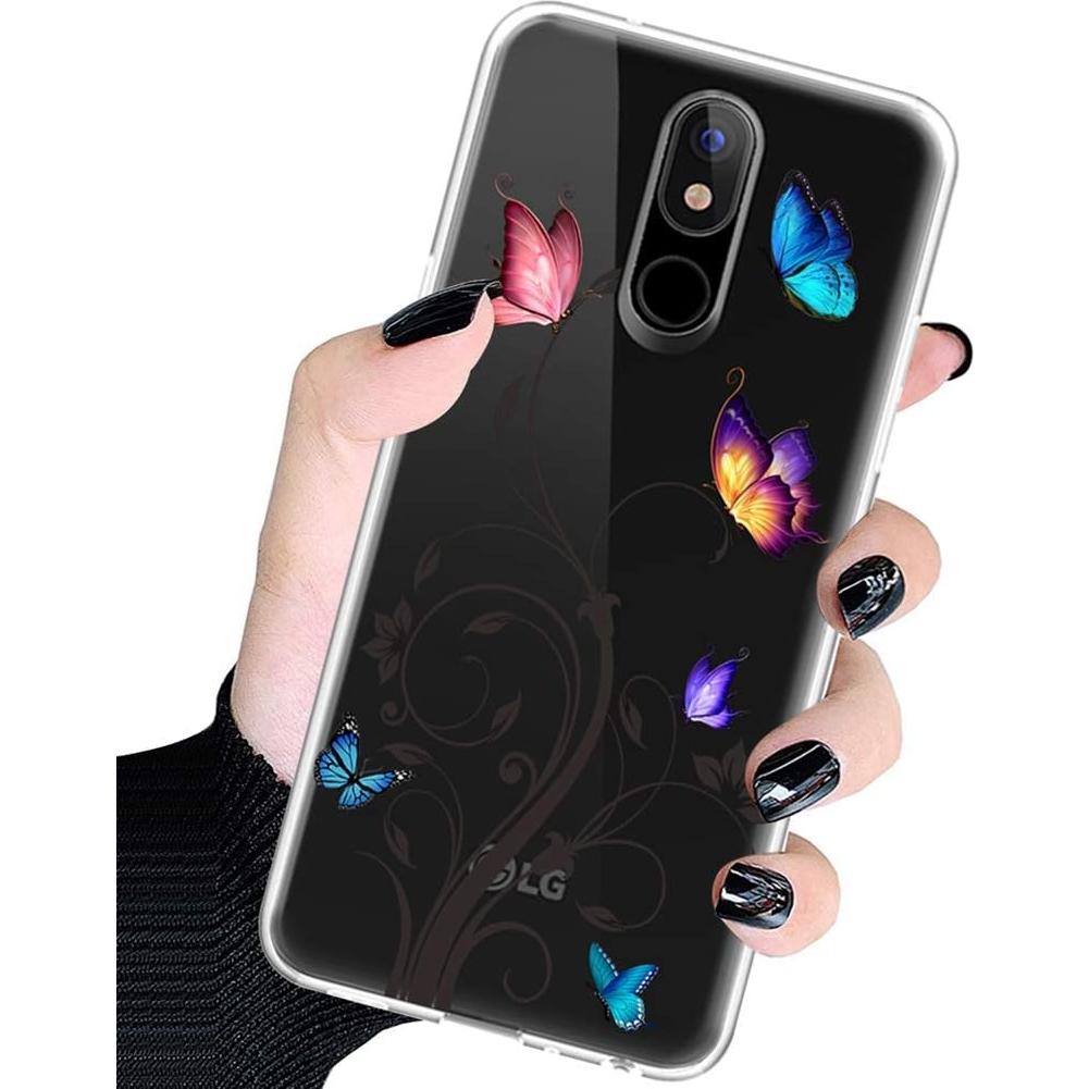 Funda Transparente TPU para LG Stylo 4/4 Plus/Q Stylus - Mariposa
