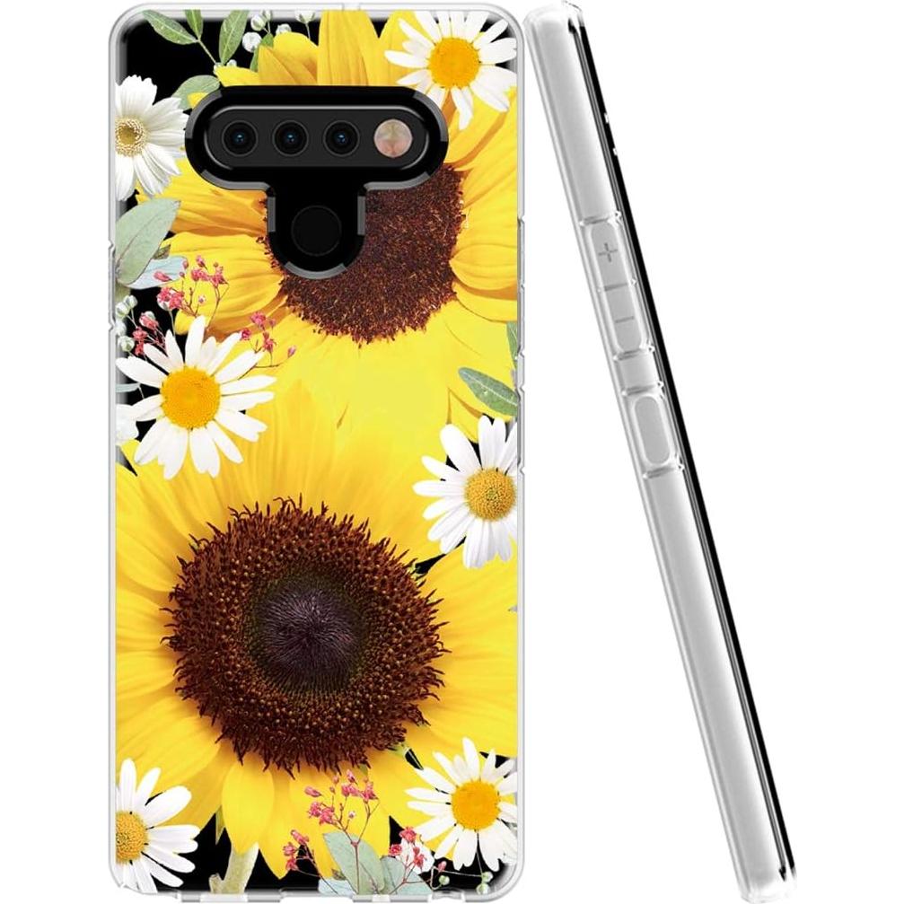 Funda TPU para LG K51/Q51/Reflect - Girasol, a prueba de golpes