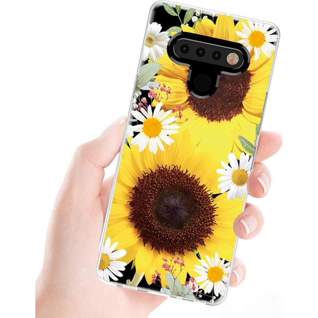 Funda TPU para LG K51/Q51/Reflect - Girasol, a prueba de golpes