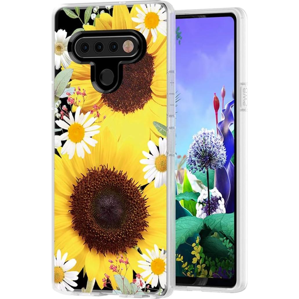Funda TPU para LG K51/Q51/Reflect - Girasol, a prueba de golpes