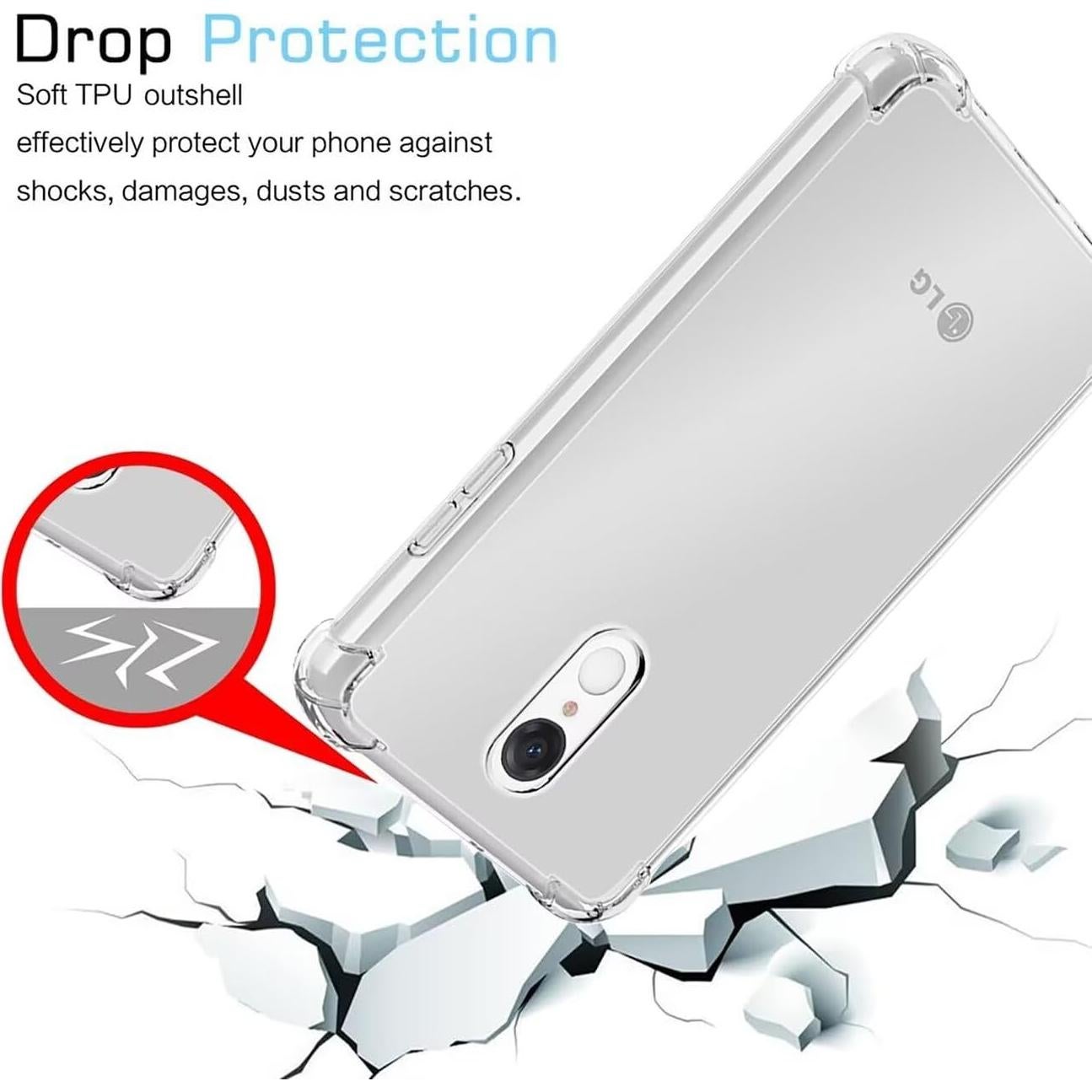 Funda de Silicona TPU Transparente para LG Aristo 2/3 Plus