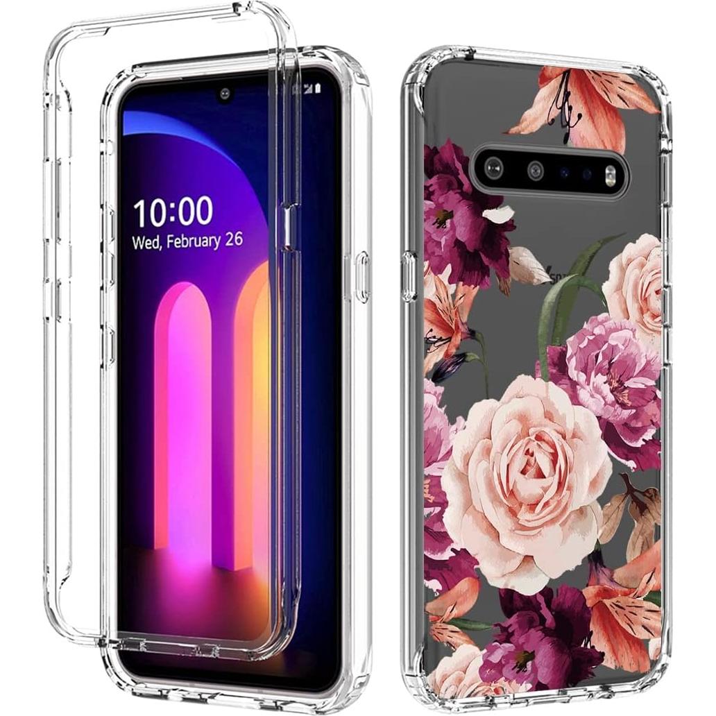 Funda Bumper LG V60 ThinQ 5G con Protector de Pantalla Floral