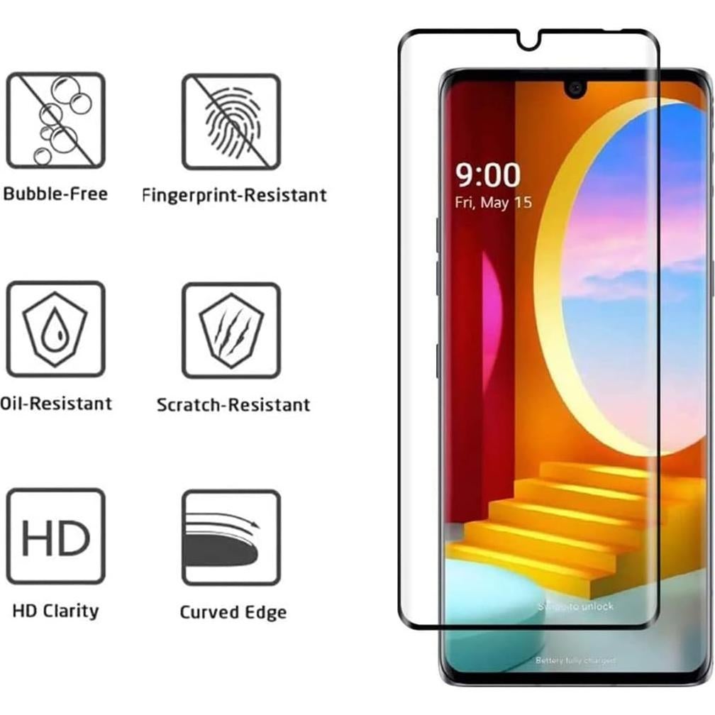 Protector de Pantalla de Vidrio Templado UPONEW para LG Velvet G9
