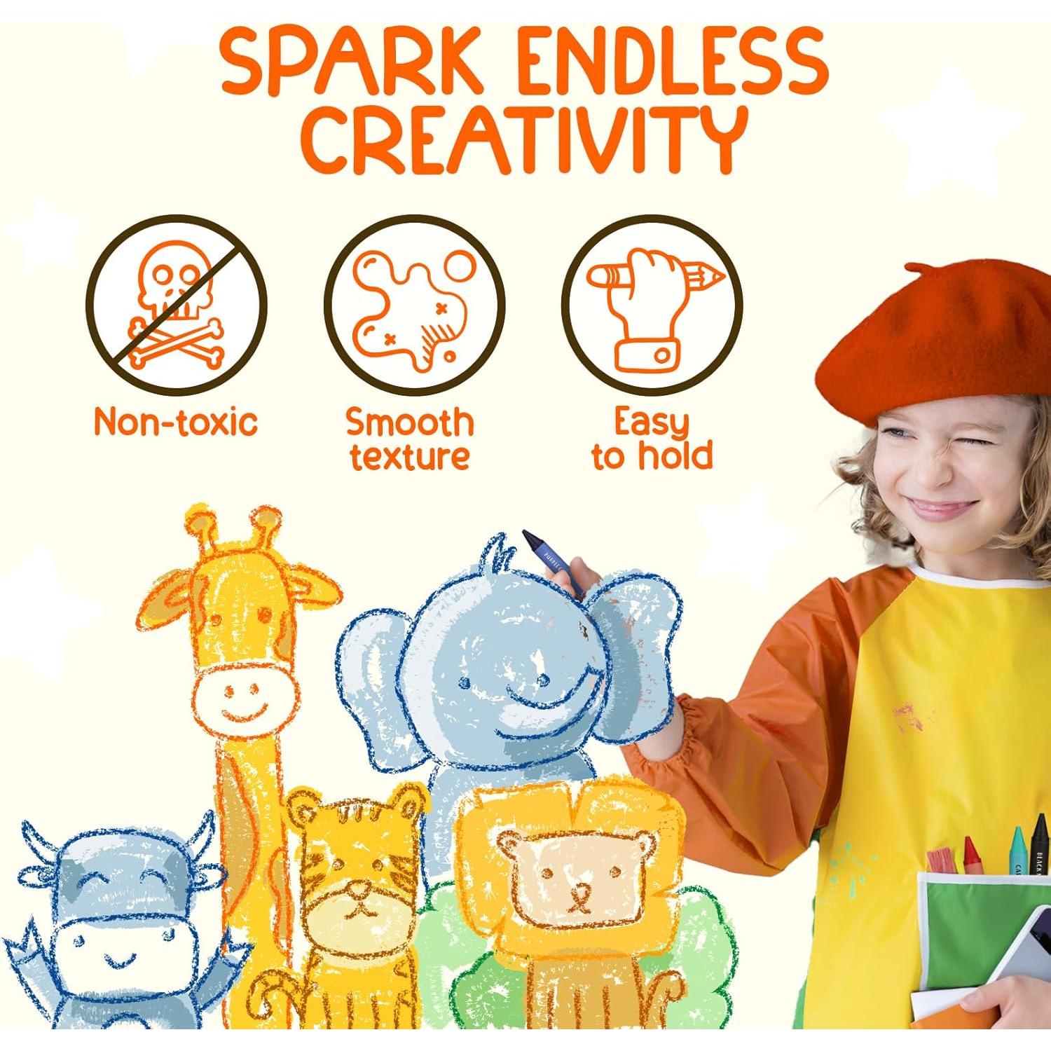 Crayones Jumbo ZENO 18 Colores No Tóxicos para Niños