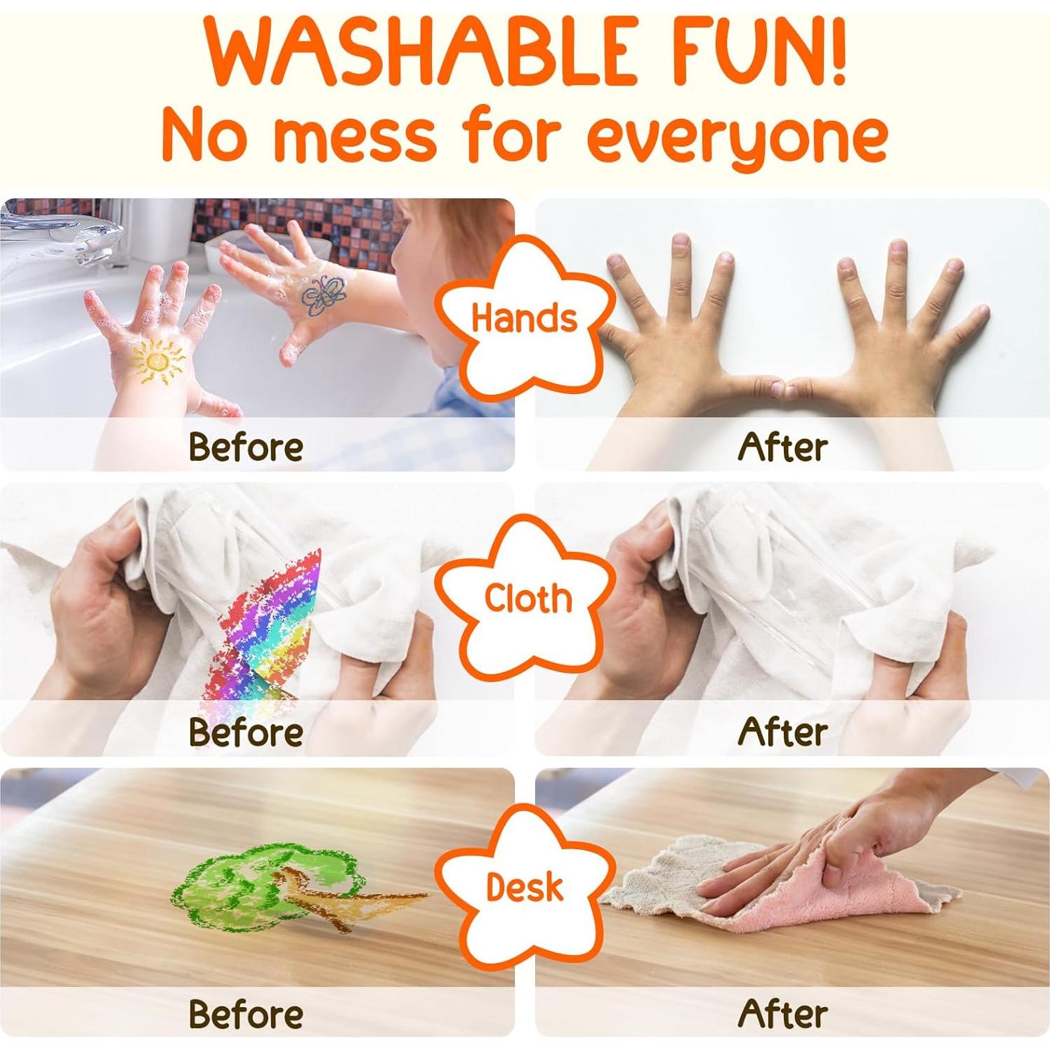 Crayones Jumbo ZENO 18 Colores No Tóxicos para Niños