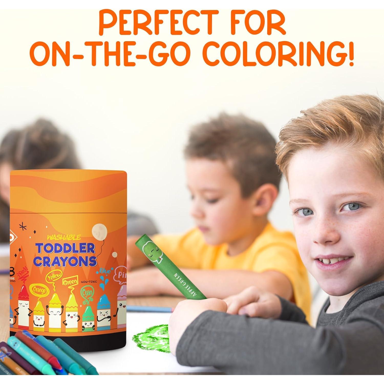 Crayones Jumbo ZENO 18 Colores No Tóxicos para Niños