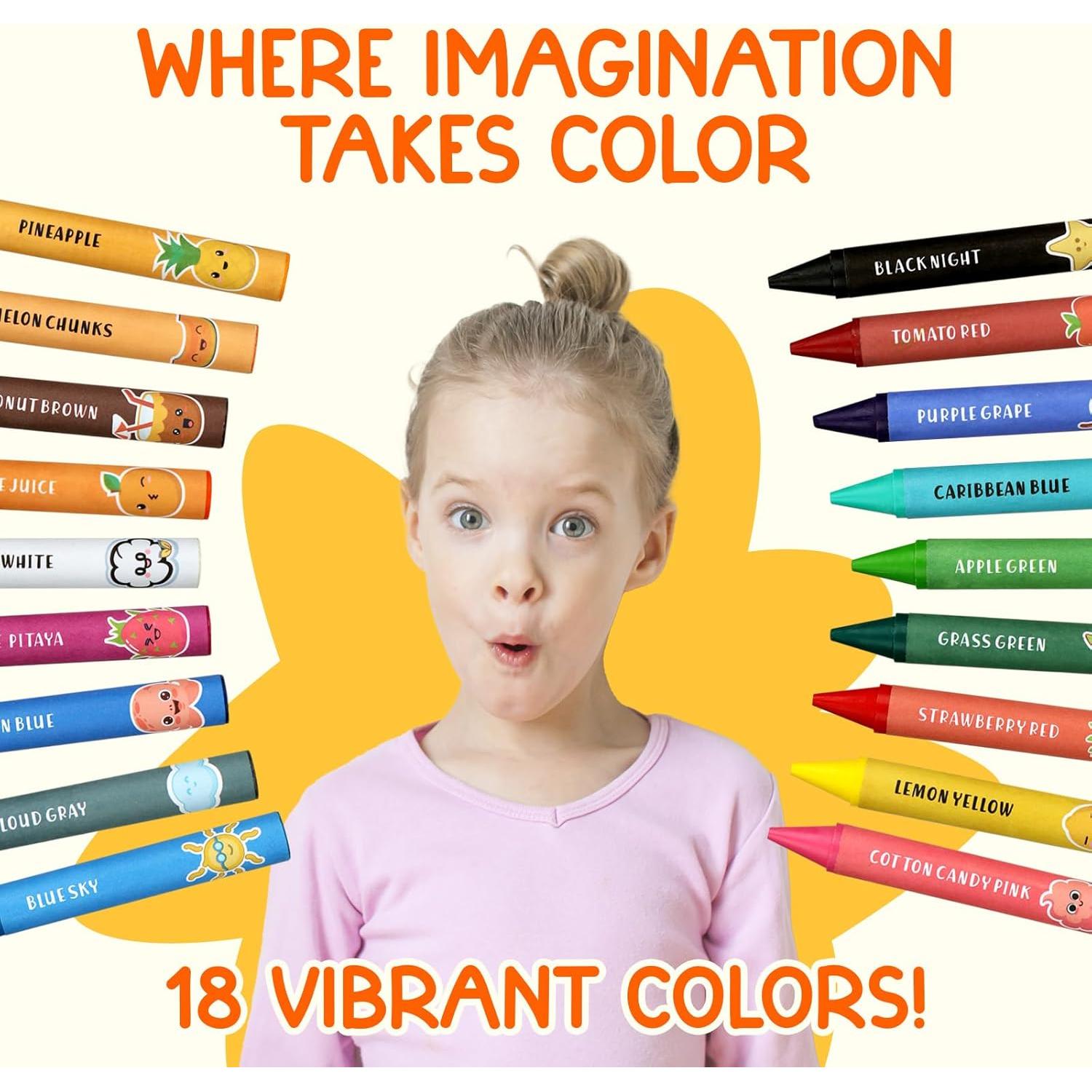 Crayones Jumbo ZENO 18 Colores No Tóxicos para Niños