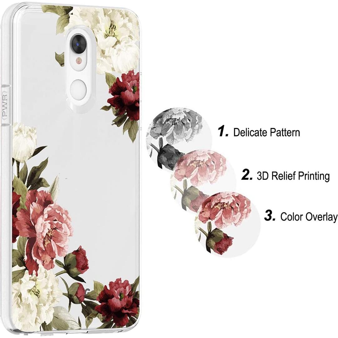 Funda TPU Floral para LG Aristo 4 Plus y K30 2019 - Delgada