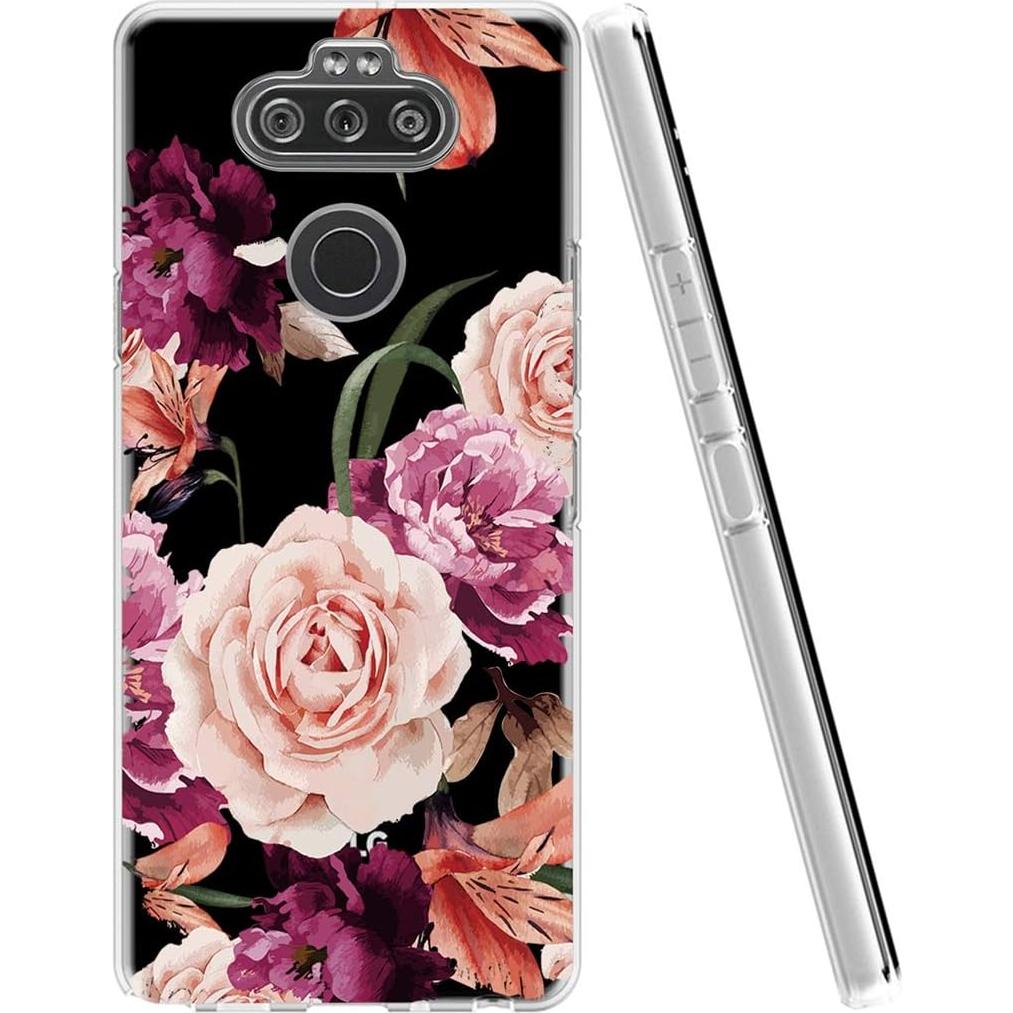 Funda Protectora TPU para LG K31 / Aristo 5 Plus - Flor Púrpura