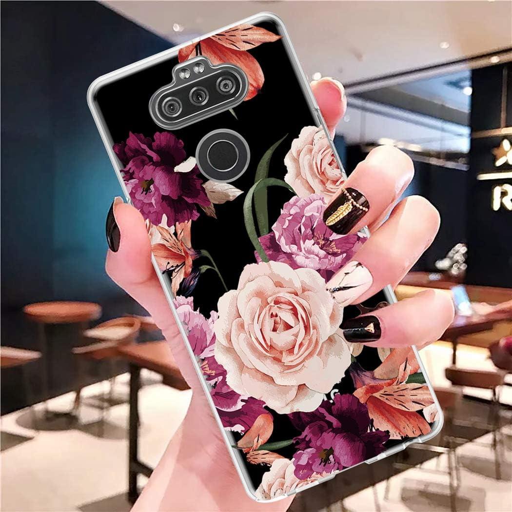 Funda Protectora TPU para LG K31 / Aristo 5 Plus - Flor Púrpura