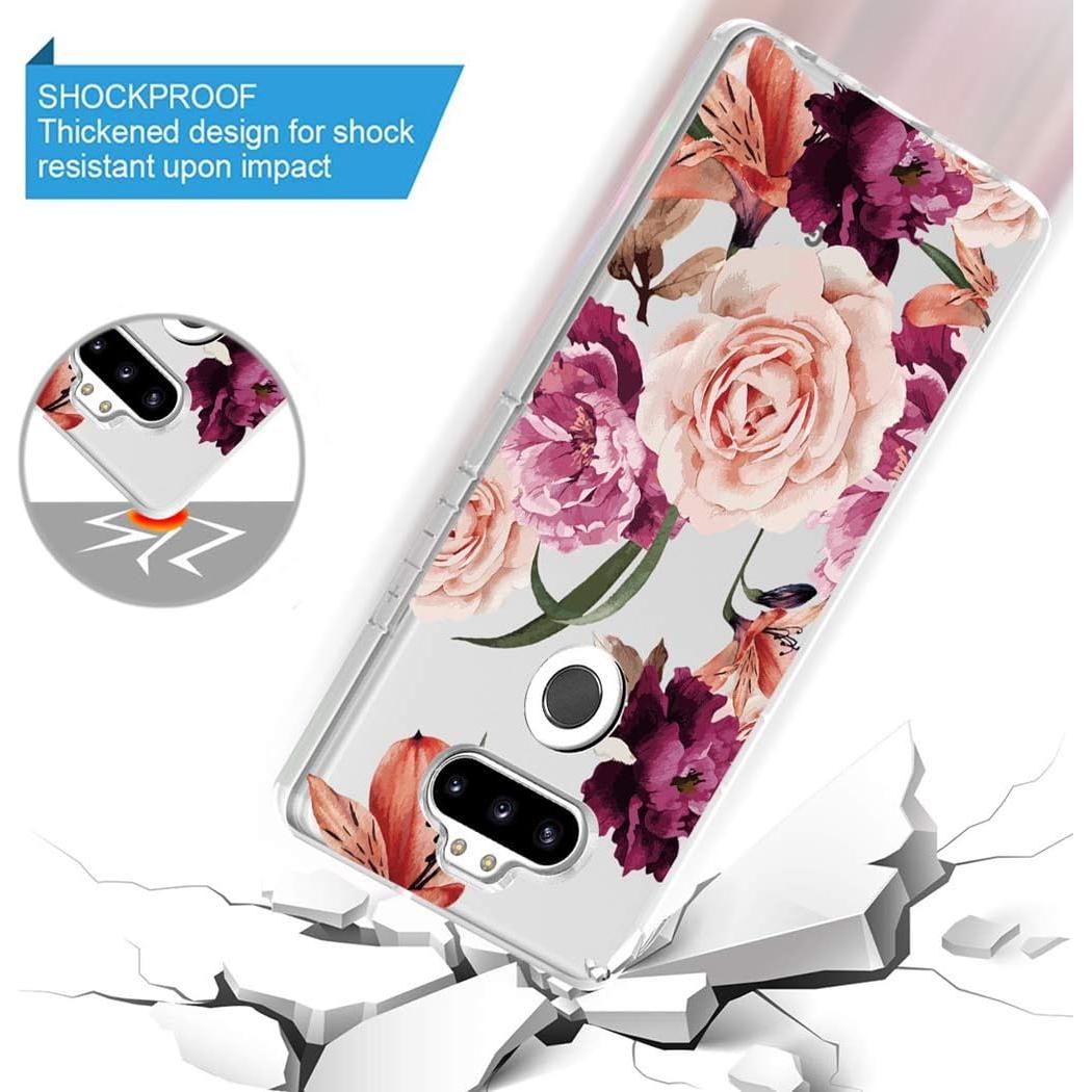 Funda Protectora TPU para LG K31 / Aristo 5 Plus - Flor Púrpura