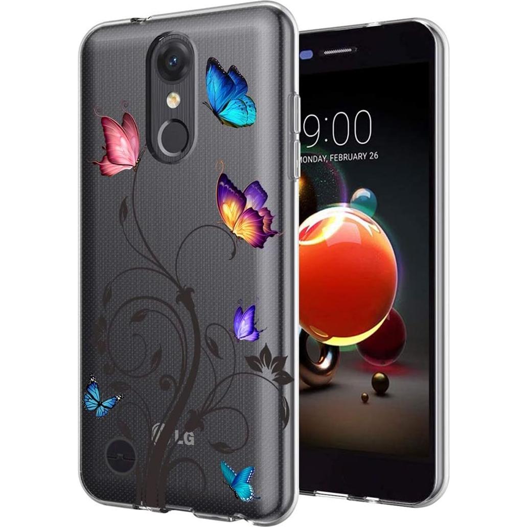 Funda protectora TPU clara para LG Aristo 3/2 Plus - Mariposa