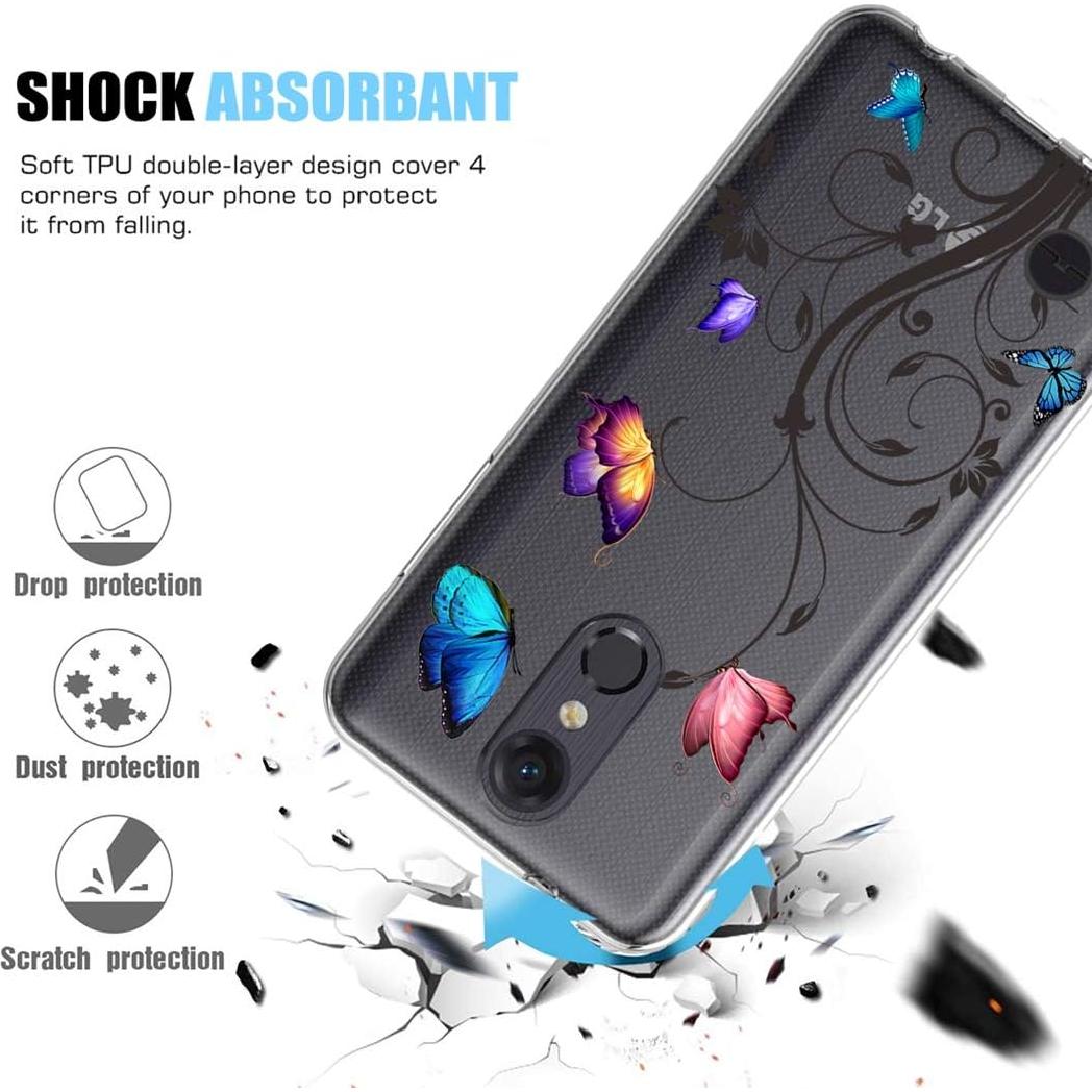 Funda protectora TPU clara para LG Aristo 3/2 Plus - Mariposa