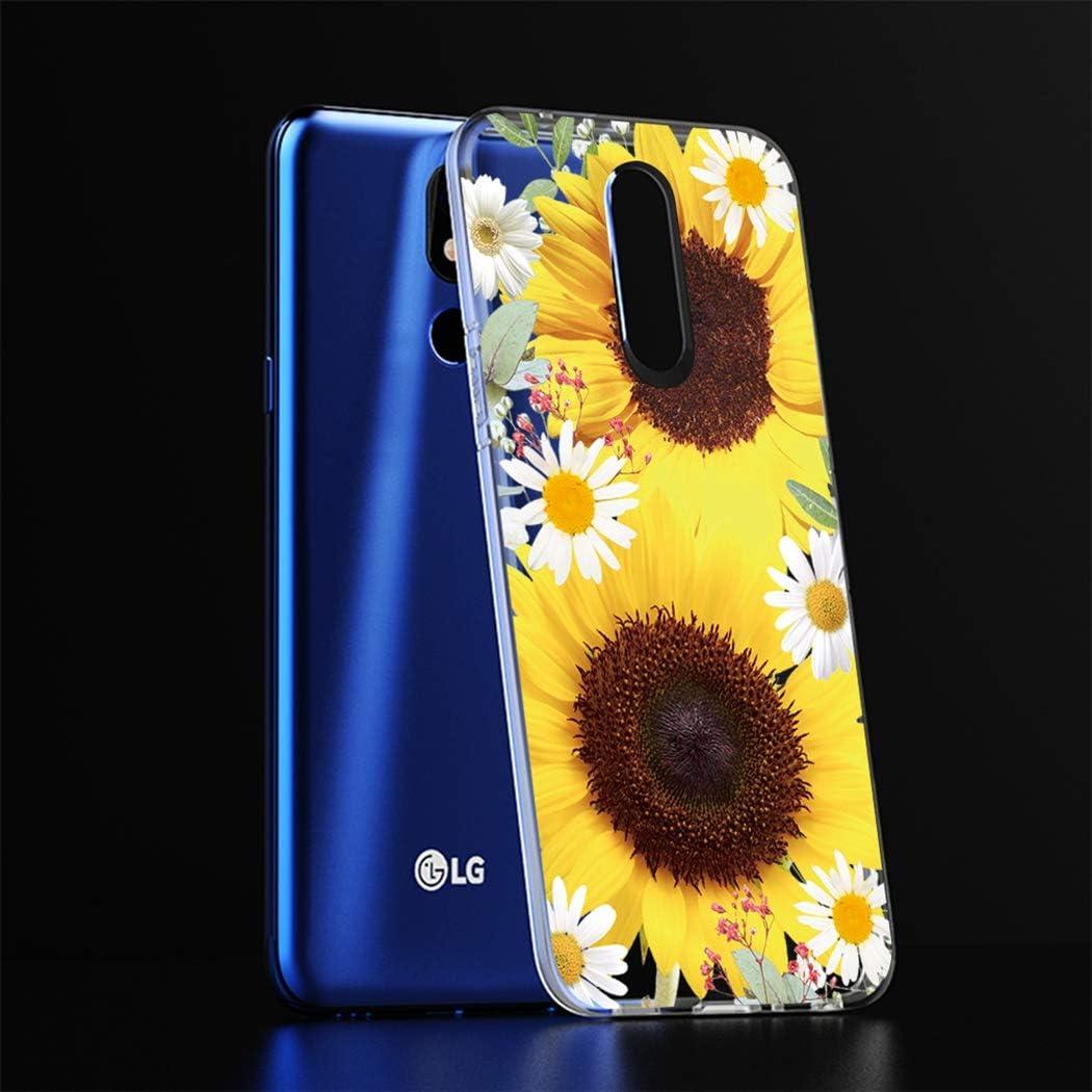 Funda TPU Transparente Floral para LG K40/K12 Plus - Girasol