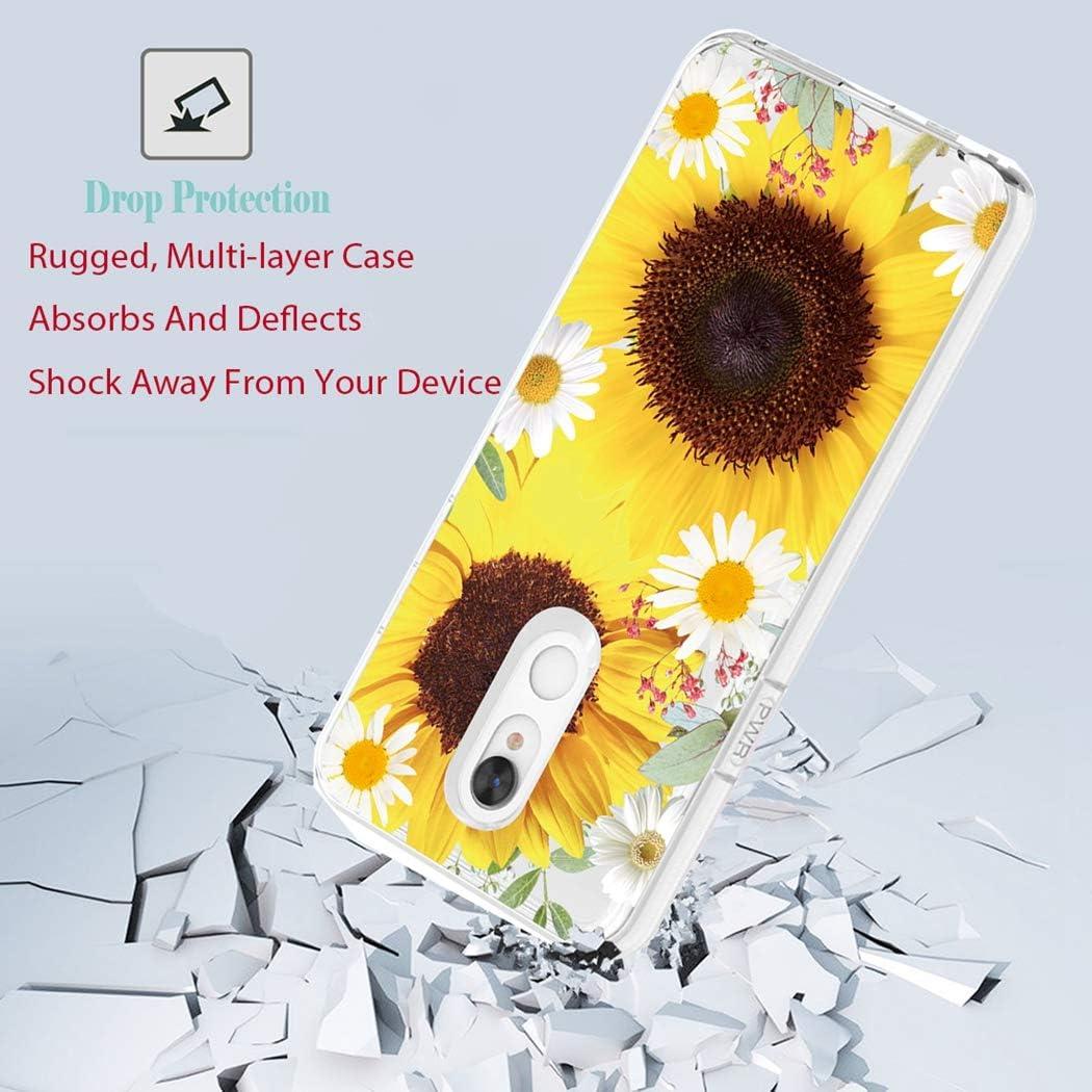 Funda TPU Transparente Floral para LG K40/K12 Plus - Girasol