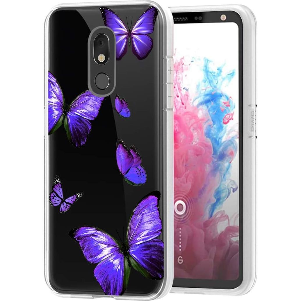 Funda TPU Mariposa Púrpura para LG Stylo 5/5X/5V/5 Plus