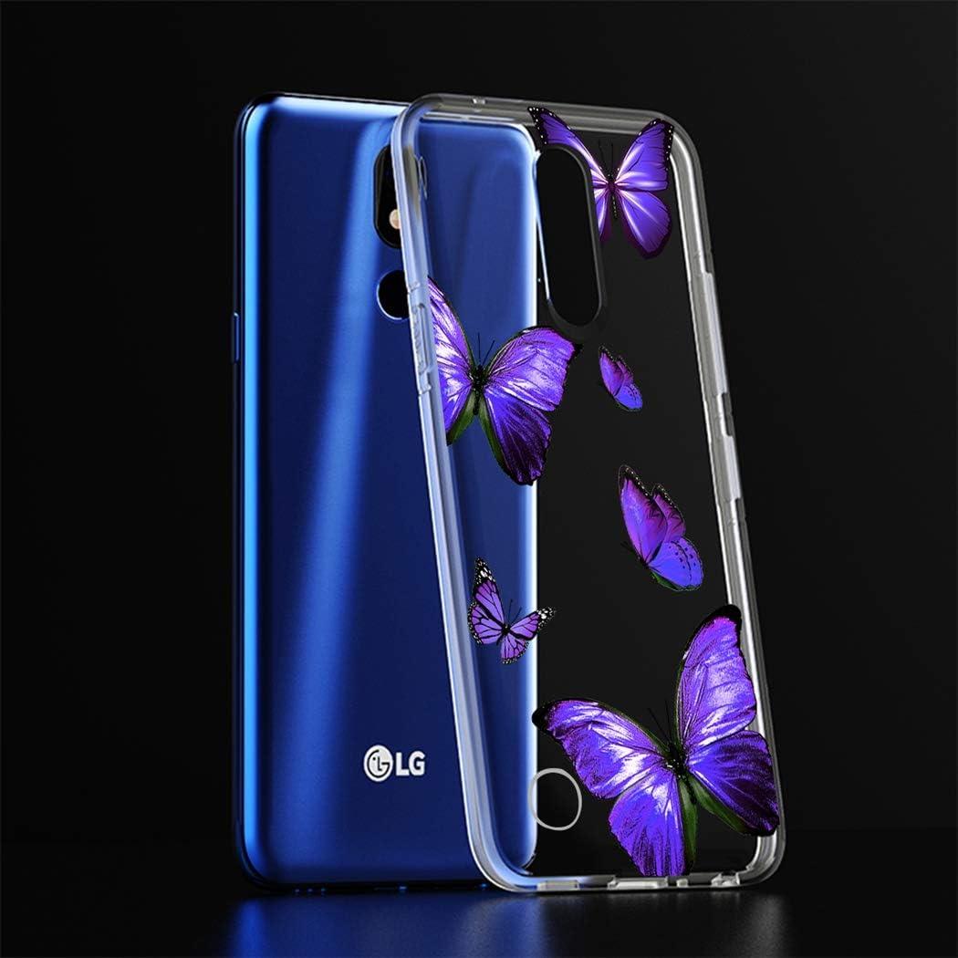 Funda Transparente TPU para LG Aristo 2/3 y Fortuna 2 - Mariposa Púrpura