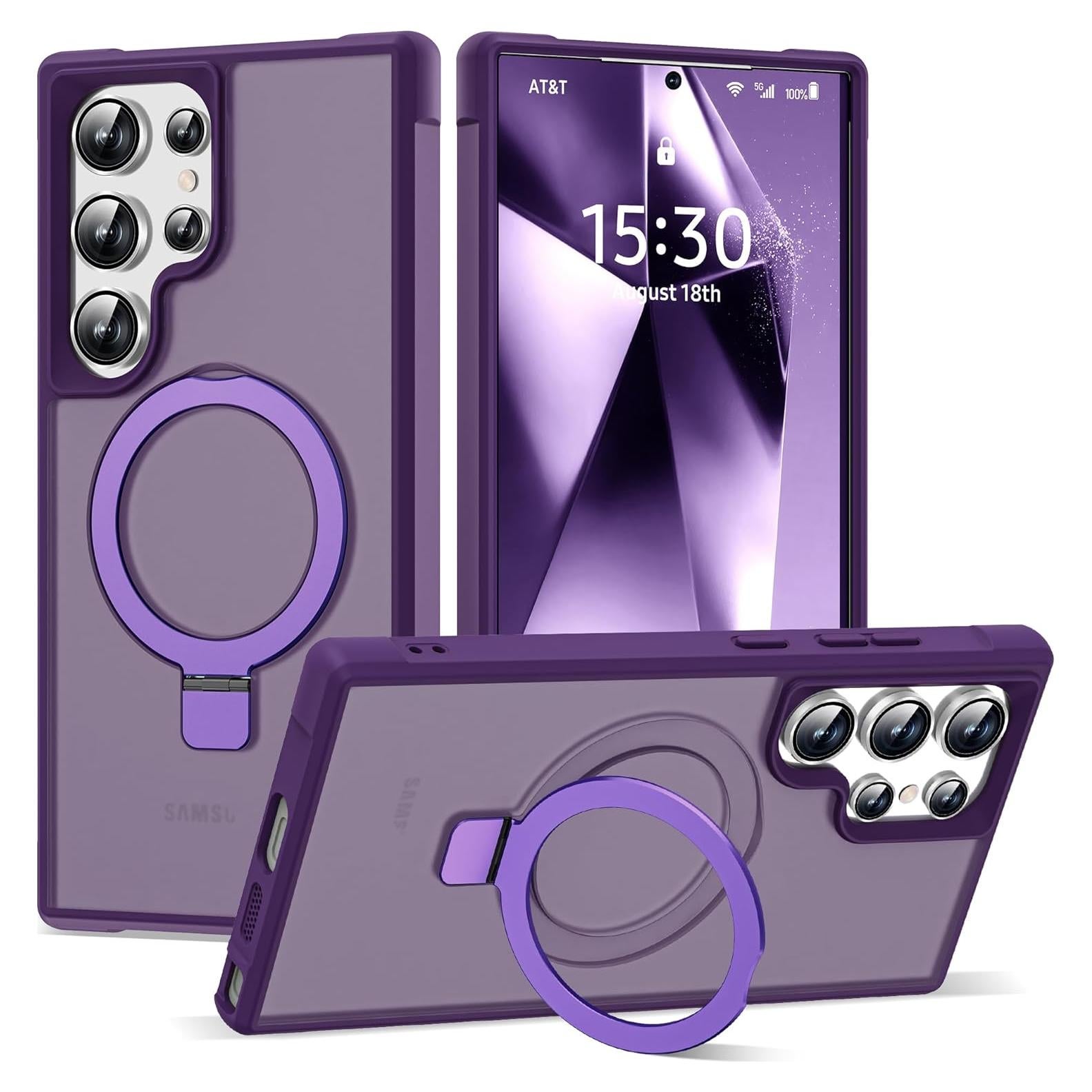 Funda Samsung Galaxy S24 Ultra con Soporte Magnético Púrpura