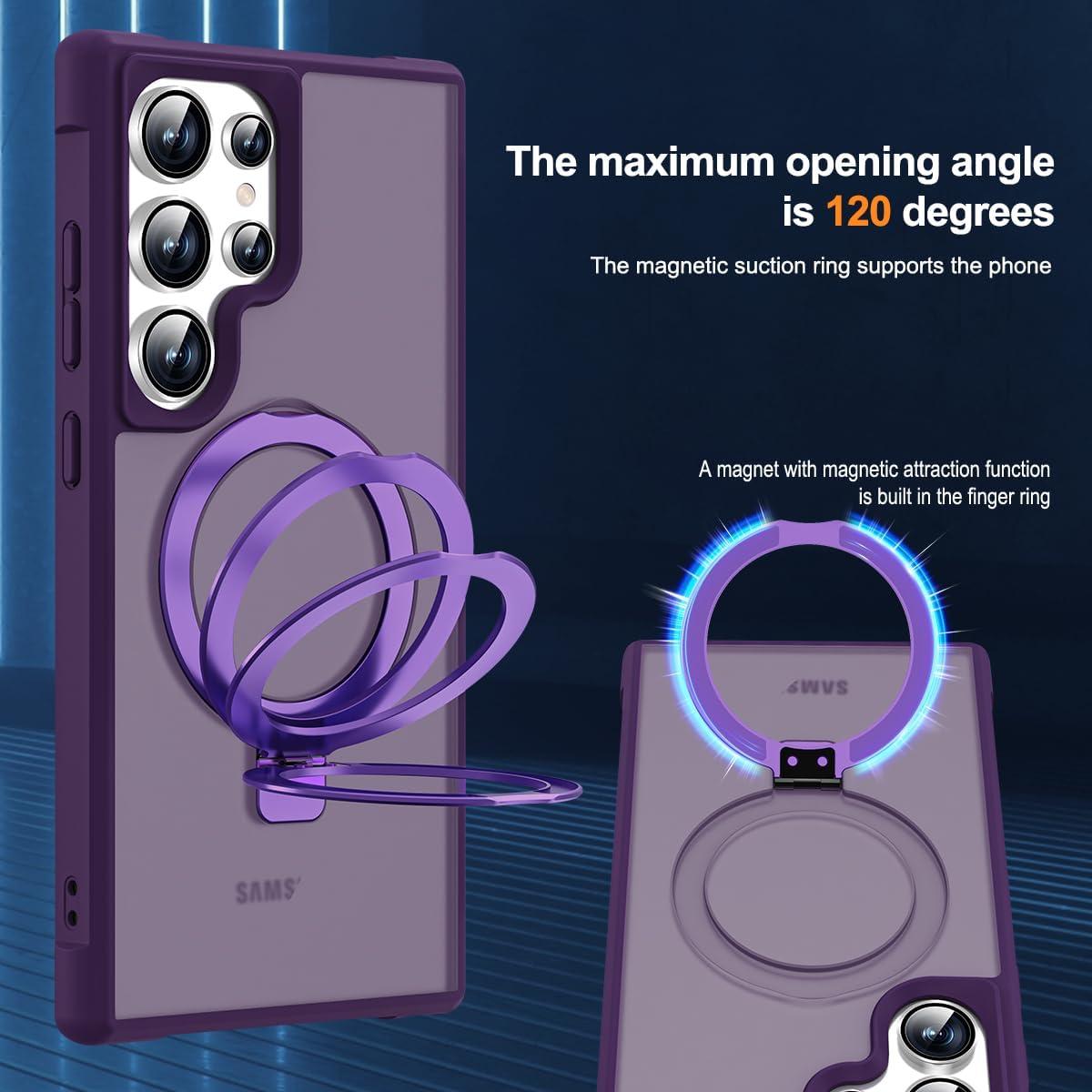 Funda Samsung Galaxy S24 Ultra con Soporte Magnético Púrpura