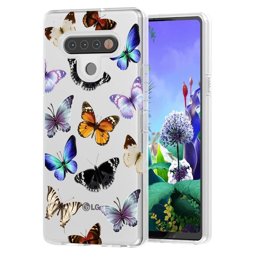 Funda TPU para LG Stylo 6 - Mariposa Colorida, Protección Golpes
