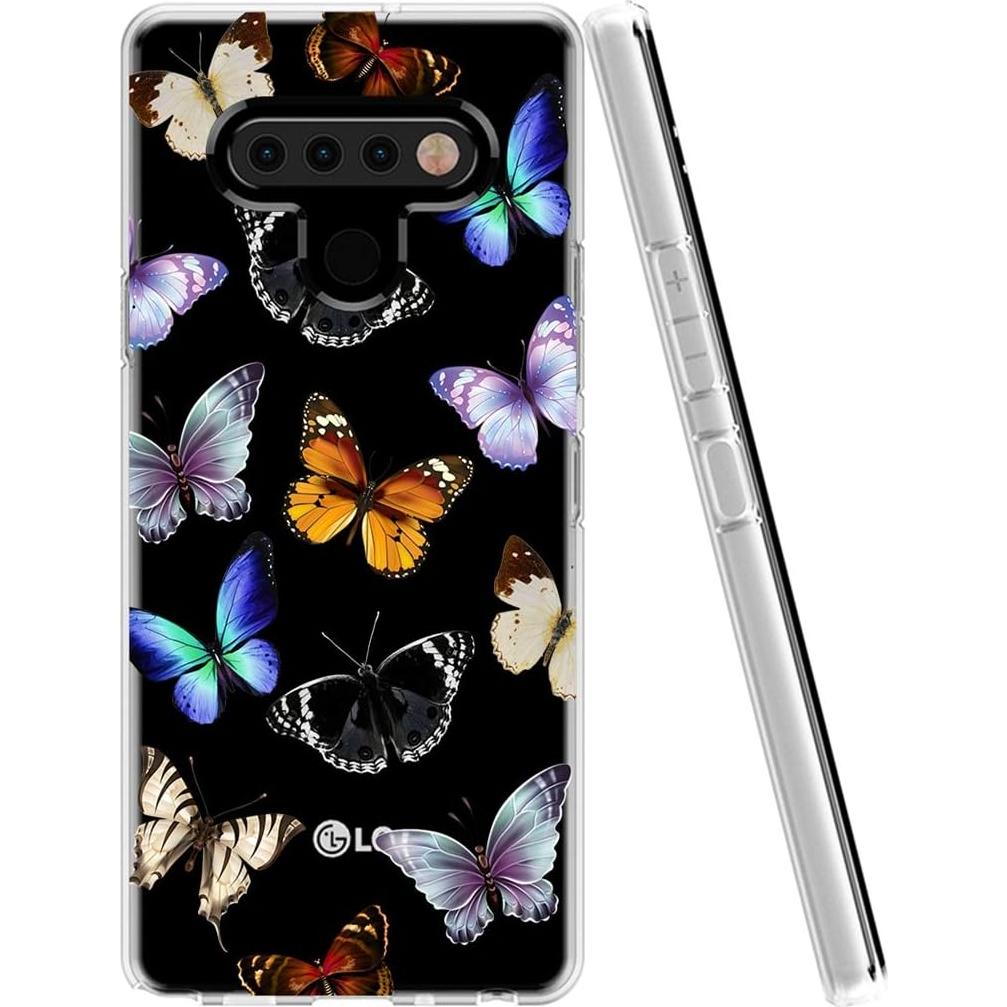 Funda TPU para LG Stylo 6 - Mariposa Colorida, Protección Golpes