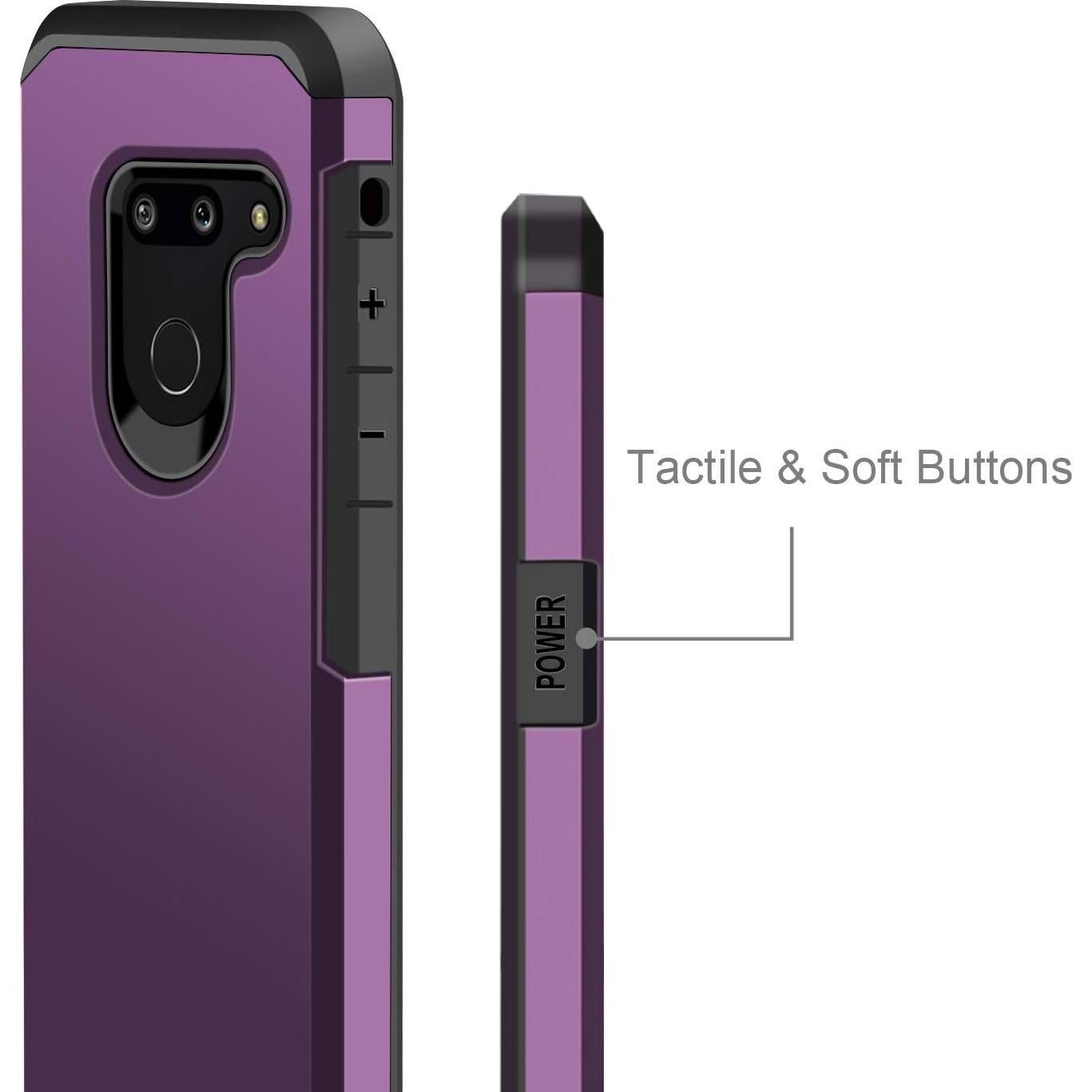 Funda Bumper Híbrida J&D para LG G8 ThinQ - Resistente a Golpes - Púrpura