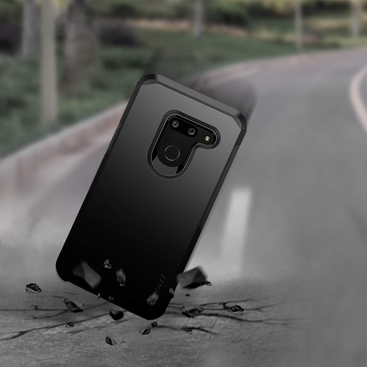 Funda Bumper Híbrida J&D para LG G8 ThinQ - Resistente a Golpes - Púrpura