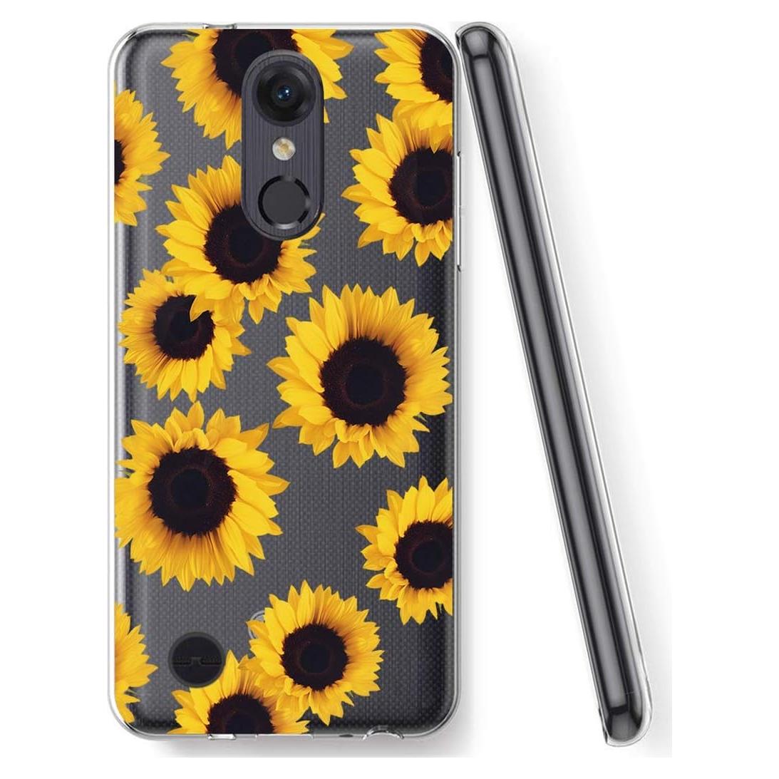 Funda de Silicona TPU Clara para LG Aristo 2/3 - Girasol