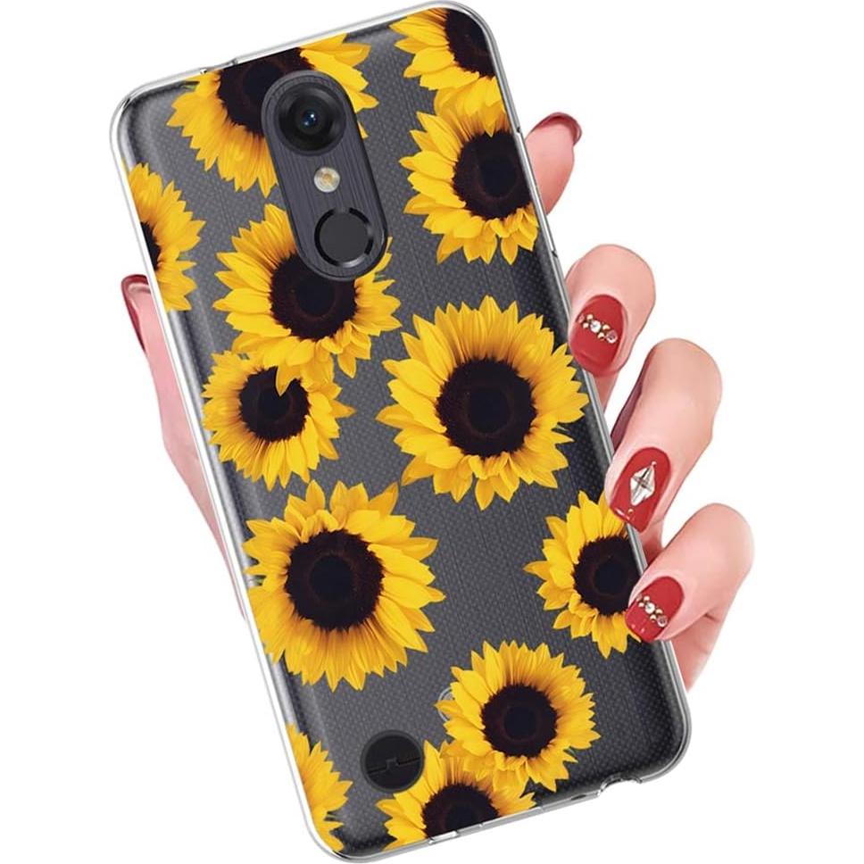 Funda de Silicona TPU Clara para LG Aristo 2/3 - Girasol