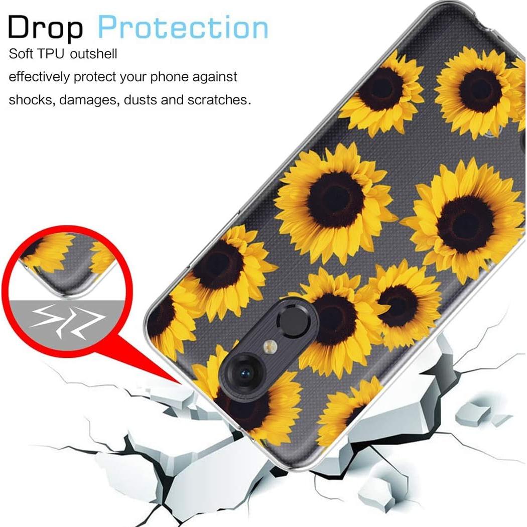 Funda de Silicona TPU Clara para LG Aristo 2/3 - Girasol
