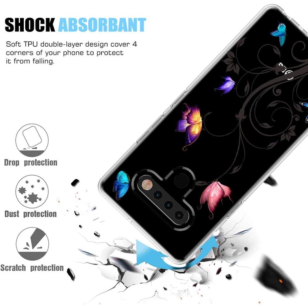 Funda TPU para LG Stylo 6 - Mariposa, Protección a Prueba de Golpes