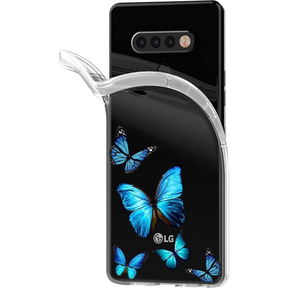 Funda TPU LG Stylo 6 Mariposa Azul - Protección Ultra Clara