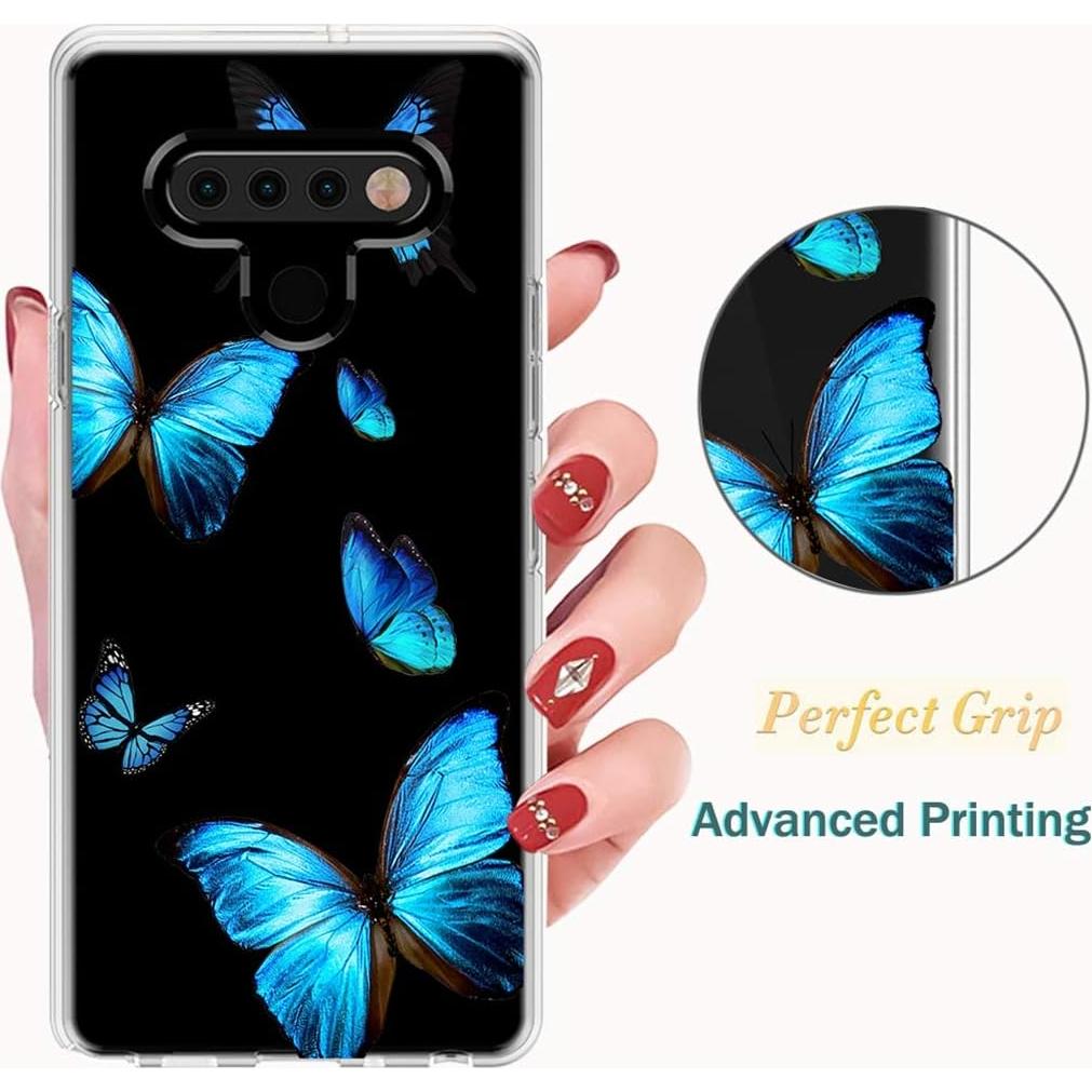 Funda Transparente TPU para LG Stylo 6 - Mariposa, Ligera y Protectora