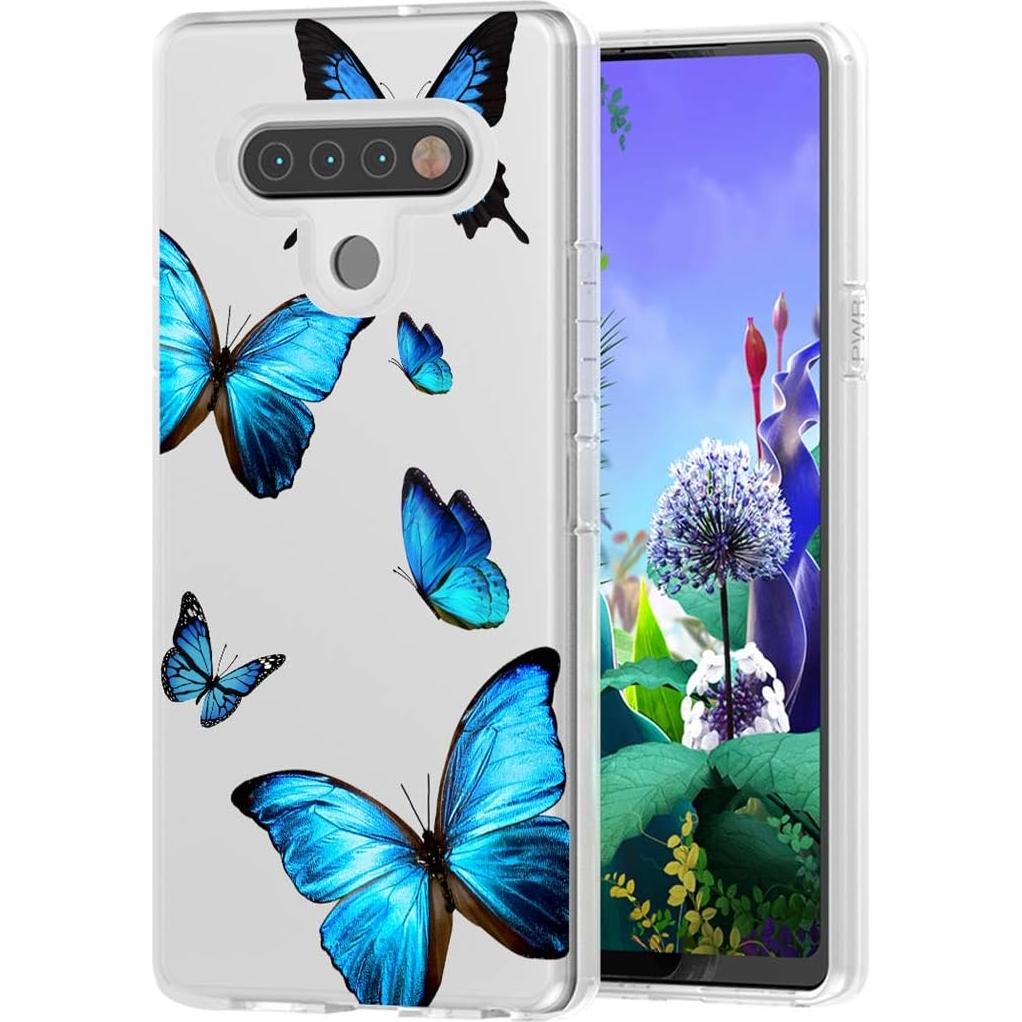 Funda Transparente TPU para LG Stylo 6 - Mariposa, Ligera y Protectora